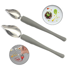 画像をギャラリービューアに読み込む, Chef Decoration Pencil Anti-slip Accessories Draw Tools Stainless Steel Portable Mini Sauce Painting Coffee Spoon Kitchen Home