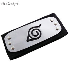 Load image into Gallery viewer, Naruto Headband Anime Cosplay PU Cool Headwear Pain Gaara Orochimaru Itachi Uchiha Sasuke Kakashi forehead protective Adult Toys