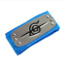 Load image into Gallery viewer, Naruto Headband Anime Cosplay PU Cool Headwear Pain Gaara Orochimaru Itachi Uchiha Sasuke Kakashi forehead protective Adult Toys