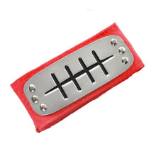 Load image into Gallery viewer, Naruto Headband Anime Cosplay PU Cool Headwear Pain Gaara Orochimaru Itachi Uchiha Sasuke Kakashi forehead protective Adult Toys