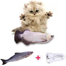画像をギャラリービューアに読み込む, 30CM Electronic Pet Cat Toy Electric USB Charging Simulation Fish Toys for Dog Cat Chewing Playing Biting Supplies Dropshiping