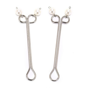 1 Pair Metal Bell Nipple Clamps With Chain Clips Flirting Teasing Sex Flirt Bondage Kit Slave Bdsm Exotic Accessories
