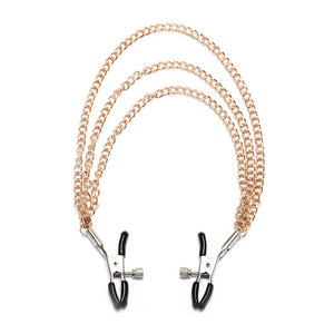 1 Pair Metal Bell Nipple Clamps With Chain Clips Flirting Teasing Sex Flirt Bondage Kit Slave Bdsm Exotic Accessories