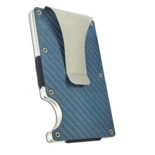 画像をギャラリービューアに読み込む, Business Aluminum Wallet Automatic Slide Card Case Carbon Fiber PU Leather Metal ID Credit Card Holder Clip