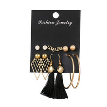 画像をギャラリービューアに読み込む, EN 12 Pairs Flower Women&#39;S Earrings Set Pearl Crystal Stud Earrings Boho Geometric Tassel Earrings For Women 2020 Jewelry Gift