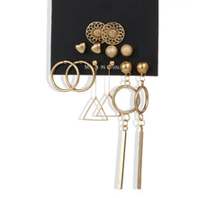 画像をギャラリービューアに読み込む, EN 12 Pairs Flower Women&#39;S Earrings Set Pearl Crystal Stud Earrings Boho Geometric Tassel Earrings For Women 2020 Jewelry Gift