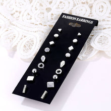画像をギャラリービューアに読み込む, EN 12 Pairs Flower Women&#39;S Earrings Set Pearl Crystal Stud Earrings Boho Geometric Tassel Earrings For Women 2020 Jewelry Gift