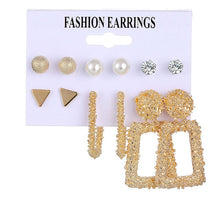 画像をギャラリービューアに読み込む, EN 12 Pairs Flower Women&#39;S Earrings Set Pearl Crystal Stud Earrings Boho Geometric Tassel Earrings For Women 2020 Jewelry Gift