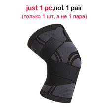 Load image into Gallery viewer, WorthWhile 1PC Sports Kneepad Men Pressurized Elastic Knee Pads Support Fitness Gear Basketball Volleyball Brace Protector