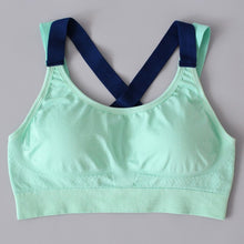 Load image into Gallery viewer, Sexy Sports Bra Top for Fitness Women Push Up Cross Straps Yoga Running Gym Femme Active Wear Padded Underwear Crop Tops Female