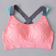 Load image into Gallery viewer, Sexy Sports Bra Top for Fitness Women Push Up Cross Straps Yoga Running Gym Femme Active Wear Padded Underwear Crop Tops Female