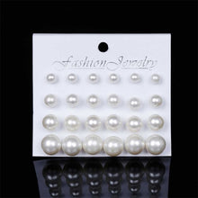 画像をギャラリービューアに読み込む, EN 12 Pairs Flower Women&#39;S Earrings Set Pearl Crystal Stud Earrings Boho Geometric Tassel Earrings For Women 2020 Jewelry Gift