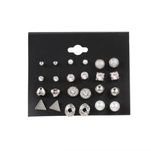 画像をギャラリービューアに読み込む, EN 12 Pairs Flower Women&#39;S Earrings Set Pearl Crystal Stud Earrings Boho Geometric Tassel Earrings For Women 2020 Jewelry Gift