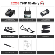 Load image into Gallery viewer, Eachine E520S RC Quadcopter Drone Helicopter with 4K Profesional HD Camera 5G WIFI FPV Racing GPS Wide Angle Foldable Toys RTF