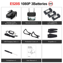 Load image into Gallery viewer, Eachine E520S RC Quadcopter Drone Helicopter with 4K Profesional HD Camera 5G WIFI FPV Racing GPS Wide Angle Foldable Toys RTF