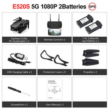 Load image into Gallery viewer, Eachine E520S RC Quadcopter Drone Helicopter with 4K Profesional HD Camera 5G WIFI FPV Racing GPS Wide Angle Foldable Toys RTF