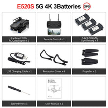 Load image into Gallery viewer, Eachine E520S RC Quadcopter Drone Helicopter with 4K Profesional HD Camera 5G WIFI FPV Racing GPS Wide Angle Foldable Toys RTF