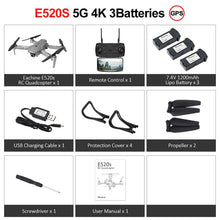 Load image into Gallery viewer, Eachine E520S RC Quadcopter Drone Helicopter with 4K Profesional HD Camera 5G WIFI FPV Racing GPS Wide Angle Foldable Toys RTF