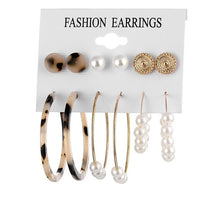 画像をギャラリービューアに読み込む, EN 12 Pairs Flower Women&#39;S Earrings Set Pearl Crystal Stud Earrings Boho Geometric Tassel Earrings For Women 2020 Jewelry Gift