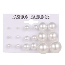 画像をギャラリービューアに読み込む, EN 12 Pairs Flower Women&#39;S Earrings Set Pearl Crystal Stud Earrings Boho Geometric Tassel Earrings For Women 2020 Jewelry Gift