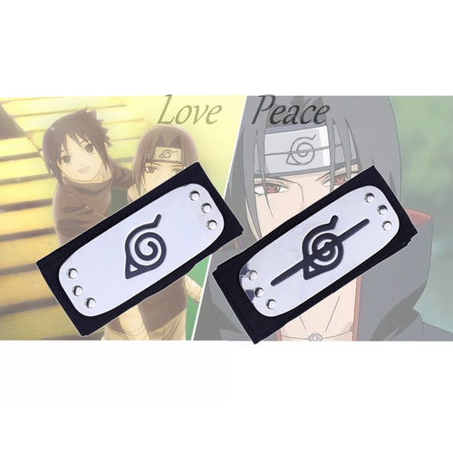 Naruto headband cosplay Costumes Accessories toys Props Itachi akatsuki Anime headband Kakashi Peace Love